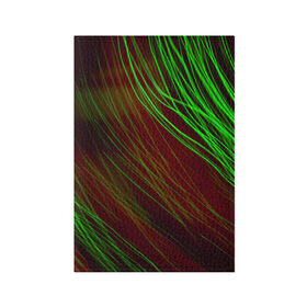 Обложка для паспорта матовая кожа с принтом Qleen в Белгороде, натуральная матовая кожа | размер 19,3 х 13,7 см; прозрачные пластиковые крепления | abstraction | blur | green | light | lines | абстракция | зелёный | линии | размытость | свет