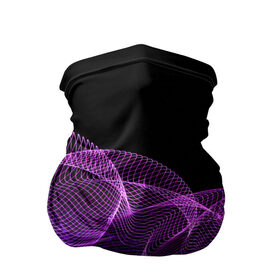 Бандана-труба 3D с принтом Kondeer в Белгороде, 100% полиэстер, ткань с особыми свойствами — Activecool | плотность 150‒180 г/м2; хорошо тянется, но сохраняет форму | abstraction | dark | lines | purple | spots | абстракция | линии | пятна | темный | фиолетовый
