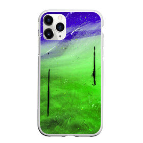 Чехол для iPhone 11 Pro Max матовый с принтом GreenFer в Белгороде, Силикон |  | Тематика изображения на принте: abstraction | art | blue | green | paint | stains | абстракция | арт | зелёный | краска | разводы | синий