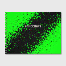 Альбом для рисования с принтом MINECRAFT в Белгороде, 100% бумага
 | матовая бумага, плотность 200 мг. | Тематика изображения на принте: creeper | game | minecraft | блоки | игра | квадраты | компьютерная | крипер | криппер | майнкрафт | огонь