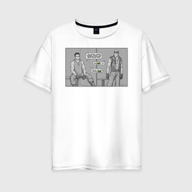 Женская футболка хлопок Oversize с принтом Ultramans в Белгороде, 100% хлопок | свободный крой, круглый ворот, спущенный рукав, длина до линии бедер
 | billy herrington | gachimuchi | lord of the locker room | ultraman | бодибилдинг