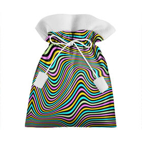 Подарочный 3D мешок с принтом Иллюзия в Белгороде, 100% полиэстер | Размер: 29*39 см | line | rgb | абстракция | иллюзия | камуфляж | краски | линии | обман зрения | оптическая иллюзия | полосы | радуга | цветное