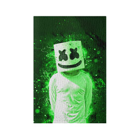 Обложка для паспорта матовая кожа с принтом MARSHMELLO в Белгороде, натуральная матовая кожа | размер 19,3 х 13,7 см; прозрачные пластиковые крепления | Тематика изображения на принте: fortnite | marshmallo | marshmallow | marshmello | marshmellow | маршмелло | маршмеллоу | розы | фортнайт