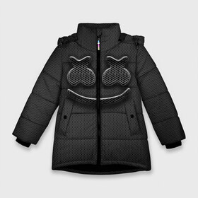 Зимняя куртка для девочек 3D с принтом MARSHMELLO в Белгороде, ткань верха — 100% полиэстер; подклад — 100% полиэстер, утеплитель — 100% полиэстер. | длина ниже бедра, удлиненная спинка, воротник стойка и отстегивающийся капюшон. Есть боковые карманы с листочкой на кнопках, утяжки по низу изделия и внутренний карман на молнии. 

Предусмотрены светоотражающий принт на спинке, радужный светоотражающий элемент на пуллере молнии и на резинке для утяжки. | fortnite | marshmallo | marshmallow | marshmello | marshmellow | маршмелло | маршмеллоу | розы | фортнайт