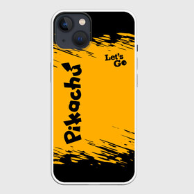 Чехол для iPhone 13 с принтом Pikachu blackyellow в Белгороде,  |  | battle | drawing | entei | lugia | metagross | pikachu | pokemon | zapdos | брок | бульбазавр | детектив | монстр | пикачу | покемон | эш