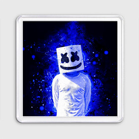 Магнит 55*55 с принтом MARSHMELLO в Белгороде, Пластик | Размер: 65*65 мм; Размер печати: 55*55 мм | fortnite | marshmallo | marshmallow | marshmello | marshmellow | маршмелло | маршмеллоу | розы | фортнайт