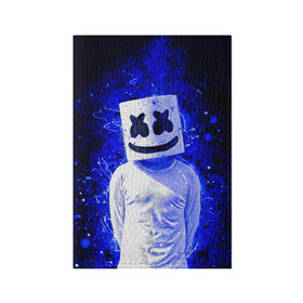 Обложка для паспорта матовая кожа с принтом MARSHMELLO в Белгороде, натуральная матовая кожа | размер 19,3 х 13,7 см; прозрачные пластиковые крепления | Тематика изображения на принте: fortnite | marshmallo | marshmallow | marshmello | marshmellow | маршмелло | маршмеллоу | розы | фортнайт