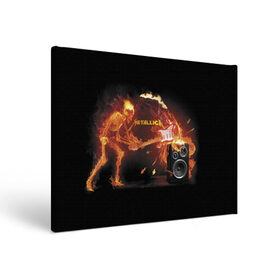 Холст прямоугольный с принтом Metallica в Белгороде, 100% ПВХ |  | fire | flame | guitar | metallica | music | rock | skeleton | skull | trashmetal | гитара | металлика | музыка | огонь | пламя | рок | скелет | череп