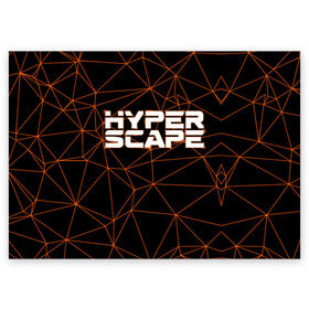 Поздравительная открытка с принтом Hyper Scape. в Белгороде, 100% бумага | плотность бумаги 280 г/м2, матовая, на обратной стороне линовка и место для марки
 | Тематика изображения на принте: esport | games | hyper scape | twitch | игроки | игролюбители | игроманы | игры | киберспорт | королевская битва | корона | твич | хупер скайп | хупер скайпе