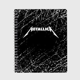 Тетрадь с принтом Metallica в Белгороде, 100% бумага | 48 листов, плотность листов — 60 г/м2, плотность картонной обложки — 250 г/м2. Листы скреплены сбоку удобной пружинной спиралью. Уголки страниц и обложки скругленные. Цвет линий — светло-серый
 | metallica | music | rock | американская рок группа | метал группа | металлика | музыка | рок | рок группа | трэш метал | хеви метал