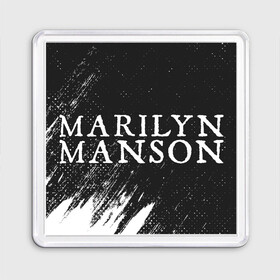 Магнит 55*55 с принтом MARILYN MANSON / М. МЭНСОН в Белгороде, Пластик | Размер: 65*65 мм; Размер печати: 55*55 мм | Тематика изображения на принте: logo | manson | marilyn | music | rock | группа | лого | логотип | логотипы | менсон | мерилин | мерлин | музыка | мэнсон | мэрилин | рок | символ