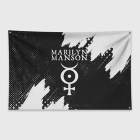 Флаг-баннер с принтом MARILYN MANSON / М. МЭНСОН в Белгороде, 100% полиэстер | размер 67 х 109 см, плотность ткани — 95 г/м2; по краям флага есть четыре люверса для крепления | logo | manson | marilyn | music | rock | группа | лого | логотип | логотипы | менсон | мерилин | мерлин | музыка | мэнсон | мэрилин | рок | символ