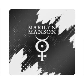 Магнит виниловый Квадрат с принтом MARILYN MANSON / М. МЭНСОН в Белгороде, полимерный материал с магнитным слоем | размер 9*9 см, закругленные углы | logo | manson | marilyn | music | rock | группа | лого | логотип | логотипы | менсон | мерилин | мерлин | музыка | мэнсон | мэрилин | рок | символ