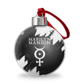 Ёлочный шар с принтом MARILYN MANSON / М. МЭНСОН в Белгороде, Пластик | Диаметр: 77 мм | logo | manson | marilyn | music | rock | группа | лого | логотип | логотипы | менсон | мерилин | мерлин | музыка | мэнсон | мэрилин | рок | символ