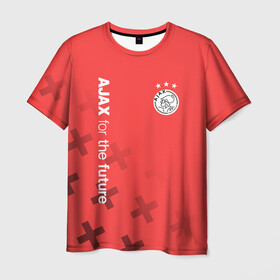 Мужская футболка 3D с принтом Ajax Amsterdam в Белгороде, 100% полиэфир | прямой крой, круглый вырез горловины, длина до линии бедер | ajax | fc ajax | аякс | фк аякс | футбол