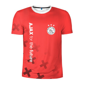 Мужская футболка 3D спортивная с принтом Ajax Amsterdam в Белгороде, 100% полиэстер с улучшенными характеристиками | приталенный силуэт, круглая горловина, широкие плечи, сужается к линии бедра | ajax | fc ajax | аякс | фк аякс | футбол