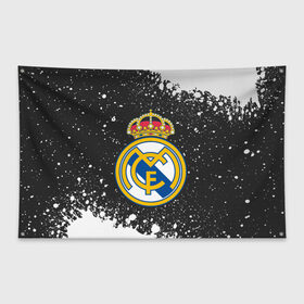 Флаг-баннер с принтом REAL MADRID / РЕАЛ МАДРИД в Белгороде, 100% полиэстер | размер 67 х 109 см, плотность ткани — 95 г/м2; по краям флага есть четыре люверса для крепления | football | logo | madrid | real | realmadrid | sport | клуб | лого | логотип | логотипы | мадрид | реал | реалмадрид | символ | символы | спорт | форма | футбол | футбольная