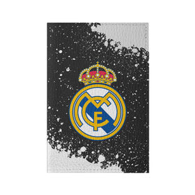 Обложка для паспорта матовая кожа с принтом REAL MADRID / РЕАЛ МАДРИД в Белгороде, натуральная матовая кожа | размер 19,3 х 13,7 см; прозрачные пластиковые крепления | football | logo | madrid | real | realmadrid | sport | клуб | лого | логотип | логотипы | мадрид | реал | реалмадрид | символ | символы | спорт | форма | футбол | футбольная