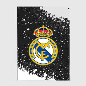 Постер с принтом REAL MADRID / РЕАЛ МАДРИД в Белгороде, 100% бумага
 | бумага, плотность 150 мг. Матовая, но за счет высокого коэффициента гладкости имеет небольшой блеск и дает на свету блики, но в отличии от глянцевой бумаги не покрыта лаком | football | logo | madrid | real | realmadrid | sport | клуб | лого | логотип | логотипы | мадрид | реал | реалмадрид | символ | символы | спорт | форма | футбол | футбольная
