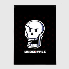 Постер с принтом UNDERTALE в Белгороде, 100% бумага
 | бумага, плотность 150 мг. Матовая, но за счет высокого коэффициента гладкости имеет небольшой блеск и дает на свету блики, но в отличии от глянцевой бумаги не покрыта лаком | sans | undertale | андертале | андертейл | игра | подземная история | подземная сказка | санс | ундертале