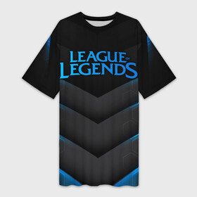 Платье-футболка 3D с принтом League of Legends в Белгороде,  |  | jinx | kda | league | lol | moba | pentakill | riot | rise | rus | skins | варвик | варус | воин | легенд | лига | лол | маг | стрелок | танк | чемпион