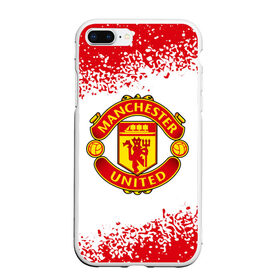 Чехол для iPhone 7Plus/8 Plus матовый с принтом MANCHESTER UNITED в Белгороде, Силикон | Область печати: задняя сторона чехла, без боковых панелей | club | footbal | logo | manchester | united | знак | клуб | лого | логотип | логотипы | манчестер | символ | символы | форма | футбол | футбольная | футбольный | юнайтед