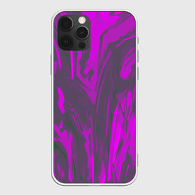 Чехол для iPhone 12 Pro Max с принтом Абстракция в Белгороде, Силикон |  | абстракция | жидкость | краска | пятна | разводы | текстура | узор | фиолетовый