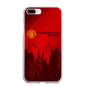 Чехол для iPhone 7Plus/8 Plus матовый с принтом MANCHESTER UNITED в Белгороде, Силикон | Область печати: задняя сторона чехла, без боковых панелей | club | footbal | logo | manchester | united | знак | клуб | лого | логотип | логотипы | манчестер | символ | символы | форма | футбол | футбольная | футбольный | юнайтед