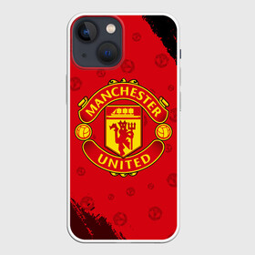 Чехол для iPhone 13 mini с принтом MANCHESTER UNITED в Белгороде,  |  | club | footbal | logo | manchester | united | знак | клуб | лого | логотип | логотипы | манчестер | символ | символы | форма | футбол | футбольная | футбольный | юнайтед