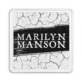 Магнит 55*55 с принтом MARILYN MANSON / М. МЭНСОН в Белгороде, Пластик | Размер: 65*65 мм; Размер печати: 55*55 мм | 