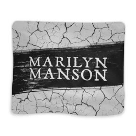 Плед 3D с принтом MARILYN MANSON / М. МЭНСОН в Белгороде, 100% полиэстер | закругленные углы, все края обработаны. Ткань не мнется и не растягивается | 