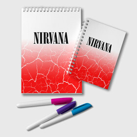 Блокнот с принтом NIRVANA НИРВАНА в Белгороде, 100% бумага | 48 листов, плотность листов — 60 г/м2, плотность картонной обложки — 250 г/м2. Листы скреплены удобной пружинной спиралью. Цвет линий — светло-серый
 | Тематика изображения на принте: band | cobain | face | kurt | logo | music | nirvana | rock | rocknroll | группа | кобейн | курт | лого | логотип | музыка | музыкальная | нирвана | рожица | рок | рокнролл | символ