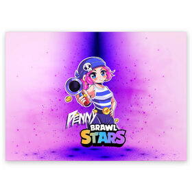 Поздравительная открытка с принтом Penny Brawl Stars в Белгороде, 100% бумага | плотность бумаги 280 г/м2, матовая, на обратной стороне линовка и место для марки
 | Тематика изображения на принте: anime | brawl | brawl stars | brawlstars | brawl_stars | panny | peny | аниме | бравл | бравлстарс | девочка | девочка в шкуре медведя | девушка | манга | пени | пини