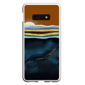 Чехол для Samsung S10E с принтом Кит в Белгороде, Силикон | Область печати: задняя сторона чехла, без боковых панелей | земля | кашалот | луна | медузы | море | морские | океан