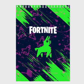 Скетчбук с принтом FORTNITE LAMA в Белгороде, 100% бумага
 | 48 листов, плотность листов — 100 г/м2, плотность картонной обложки — 250 г/м2. Листы скреплены сверху удобной пружинной спиралью | archetype | fortnite | fortnite 2 | fortnite x | ikonik | lama | marshmello | raven | архетип | ворон | иконик | лама | маршмелло | фортнайт | фортнайт 2 | фортнайт глава 2