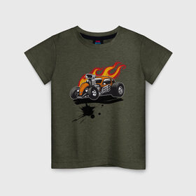 Детская футболка хлопок с принтом спортивная машина в Белгороде, 100% хлопок | круглый вырез горловины, полуприлегающий силуэт, длина до линии бедер | hot wheels | гонка | гоночная машина | машины | спортивная машина