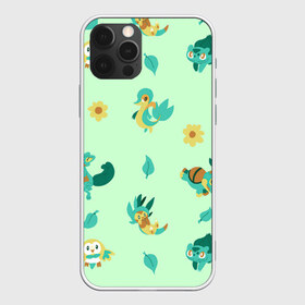 Чехол для iPhone 12 Pro Max с принтом Травяные монстрики в Белгороде, Силикон |  | pokemon | pokemon go | арт | бирюзовый | зеленый | лист | листочек | рисунок | цветок | цветочек | цветы