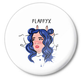 Значок с принтом Flaffyx в Белгороде,  металл | круглая форма, металлическая застежка в виде булавки | blogger | xbloggers | xhouse | блогер | блогеры | инстаграм | тикток