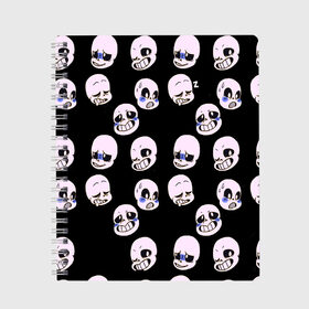 Тетрадь с принтом Undertale в Белгороде, 100% бумага | 48 листов, плотность листов — 60 г/м2, плотность картонной обложки — 250 г/м2. Листы скреплены сбоку удобной пружинной спиралью. Уголки страниц и обложки скругленные. Цвет линий — светло-серый
 | animation | frisk | megalovania | papyrus | sans | toby fox | undertale | undertale animation | undertale comic dub | undertale song | undyne | андертейл | комикс андертейл | санс | санс и папирус | фриск