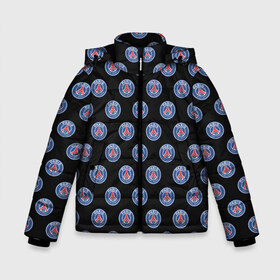 Зимняя куртка для мальчиков 3D с принтом ПСЖ Логотипы в Белгороде, ткань верха — 100% полиэстер; подклад — 100% полиэстер, утеплитель — 100% полиэстер | длина ниже бедра, удлиненная спинка, воротник стойка и отстегивающийся капюшон. Есть боковые карманы с листочкой на кнопках, утяжки по низу изделия и внутренний карман на молнии. 

Предусмотрены светоотражающий принт на спинке, радужный светоотражающий элемент на пуллере молнии и на резинке для утяжки | Тематика изображения на принте: 