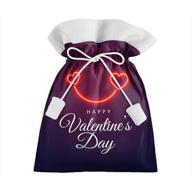 Подарочный 3D мешок с принтом Happy Valentines Day в Белгороде, 100% полиэстер | Размер: 29*39 см | Тематика изображения на принте: 