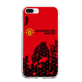 Чехол для iPhone 7Plus/8 Plus матовый с принтом MANCHESTER UNITED в Белгороде, Силикон | Область печати: задняя сторона чехла, без боковых панелей | 