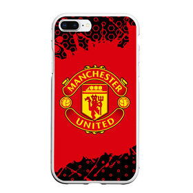 Чехол для iPhone 7Plus/8 Plus матовый с принтом MANCHESTER UNITED в Белгороде, Силикон | Область печати: задняя сторона чехла, без боковых панелей | 