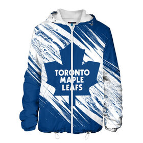 Мужская куртка 3D с принтом Toronto Maple Leafs, в Белгороде, ткань верха — 100% полиэстер, подклад — флис | прямой крой, подол и капюшон оформлены резинкой с фиксаторами, два кармана без застежек по бокам, один большой потайной карман на груди. Карман на груди застегивается на липучку | hockey | maple leafs | nhl | toronto | toronto maple leafs | usa | мейпл лифс | нхл | спорт | сша | торонто | торонто мейпл лифс | хоккей | шайба