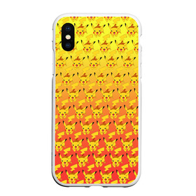 Чехол для iPhone XS Max матовый с принтом Pikachu Pika Pika в Белгороде, Силикон | Область печати: задняя сторона чехла, без боковых панелей | pika | pikachu | аниме | детская | детям | игры | молния | мышка | мышь | пика | пикачу | покемон | покемоны