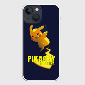 Чехол для iPhone 13 mini с принтом Pikachu Pika Pika в Белгороде,  |  | pika | pikachu | аниме | детская | детям | игры | молния | мышка | мышь | пика | пикачу | покемон | покемоны