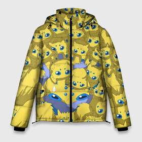 Мужская зимняя куртка 3D с принтом Пушистое шествие в Белгороде, верх — 100% полиэстер; подкладка — 100% полиэстер; утеплитель — 100% полиэстер | длина ниже бедра, свободный силуэт Оверсайз. Есть воротник-стойка, отстегивающийся капюшон и ветрозащитная планка. 

Боковые карманы с листочкой на кнопках и внутренний карман на молнии. | pokemon | pokemon go | арт | жёлтый | желтый мышонок мышь | паук | пауки | паучата | покемон | покемоны | пустые | пушистые покемоны | пушистый | рисунок