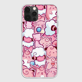 Чехол для iPhone 12 Pro Max с принтом Розовое собрание в Белгороде, Силикон |  | pokemon | pokemon go | арт | мью | мью ту | покемон | покемоны | рисунок | розовые покемоны | розовый покемон