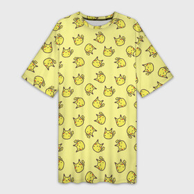 Платье-футболка 3D с принтом Стикеры пикачу в Белгороде,  |  | pokemon | pokemon go | арт | жёлтый мышонок мышь | пикачу | покемон | покемоны | рисунок