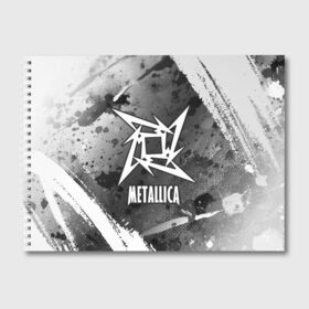 Альбом для рисования с принтом METALLICA МЕТАЛЛИКА в Белгороде, 100% бумага
 | матовая бумага, плотность 200 мг. | 